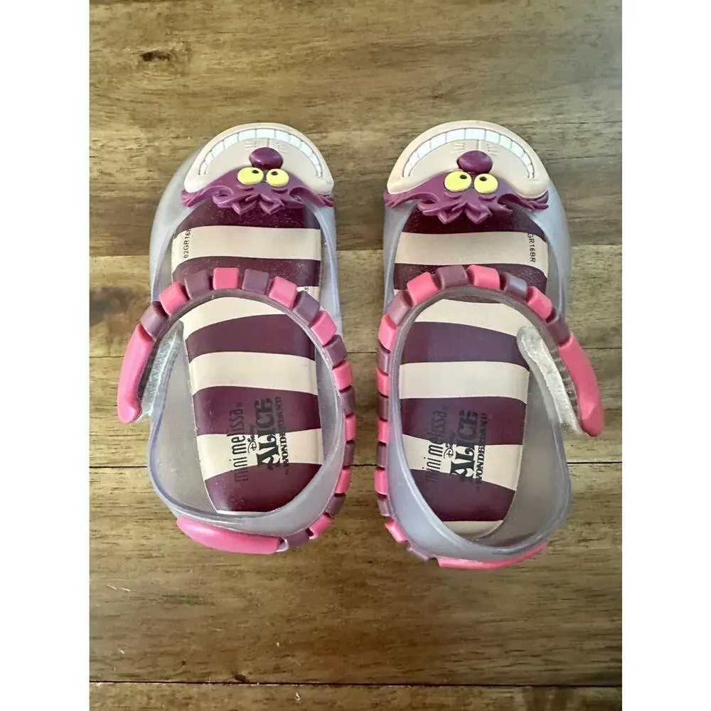 Mini Melissa Disney Ultragirl Alice In Wonderland Cheshire Cat Mary Jane Shoes 7